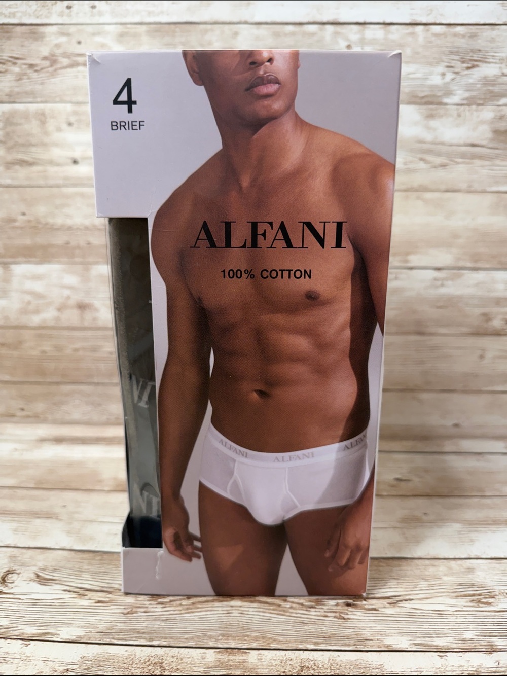 Alfani Men's Black Cotton Briefs 4-Pack - Branded Waistband NEW XL
